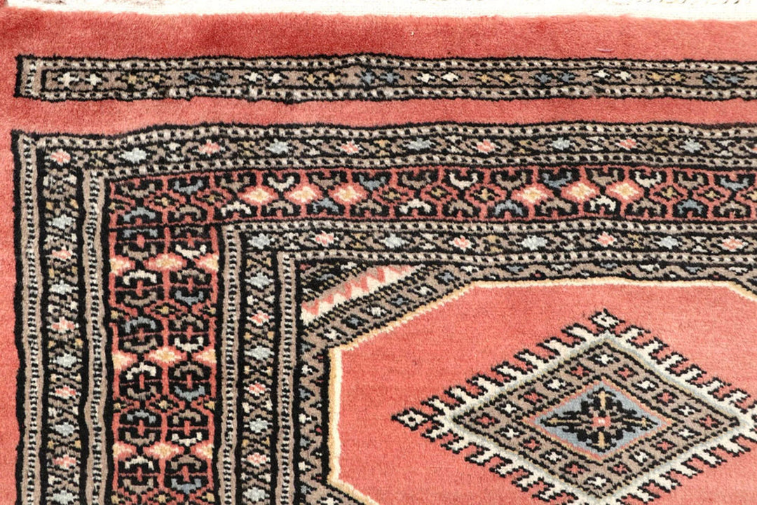 Light Salmon Pakistani Jaldar Runner 2' 4" x 9' 1" Hand-Knotted | No. QA61531