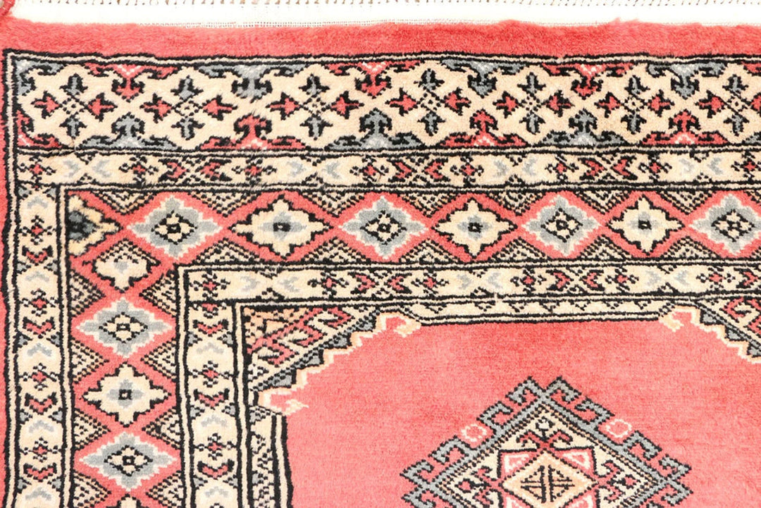 Salmon Pakistani Jaldar Runner 2' 7" x 8' 10" Hand-Knotted | No. QA61777