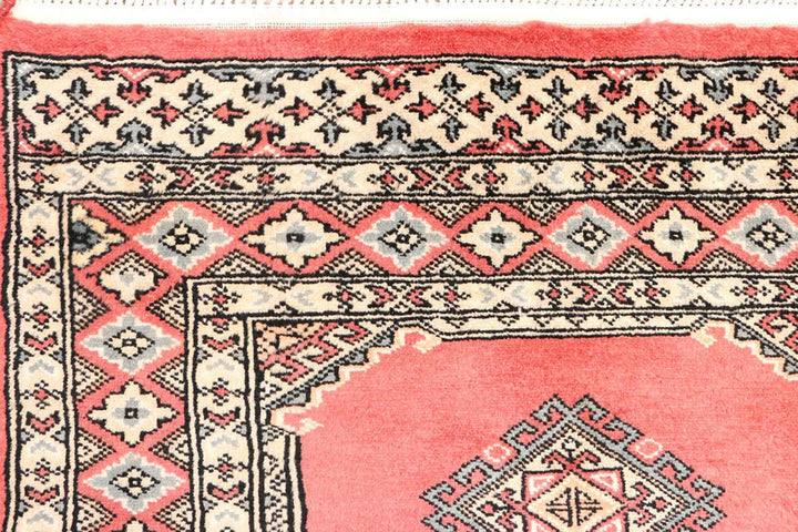 Salmon Pakistani Jaldar Runner 2' 7" x 8' 10" Hand-Knotted | No. QA61777