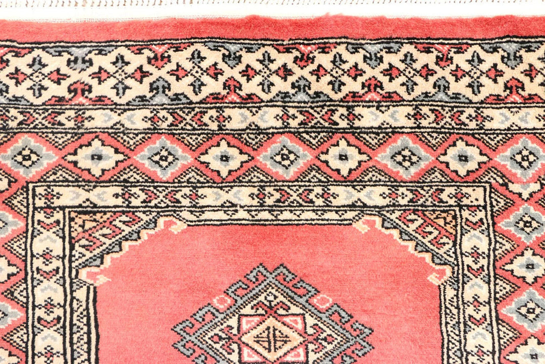 Salmon Pakistani Jaldar Runner 2' 7" x 8' 10" Hand-Knotted | No. QA61777