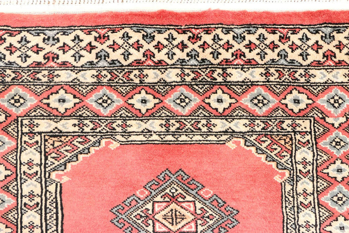 Salmon Pakistani Jaldar Runner 2' 7" x 8' 10" Hand-Knotted | No. QA61777