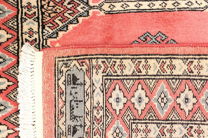 Salmon Pakistani Jaldar Runner 2' 7" x 8' 10" Hand-Knotted | No. QA61777