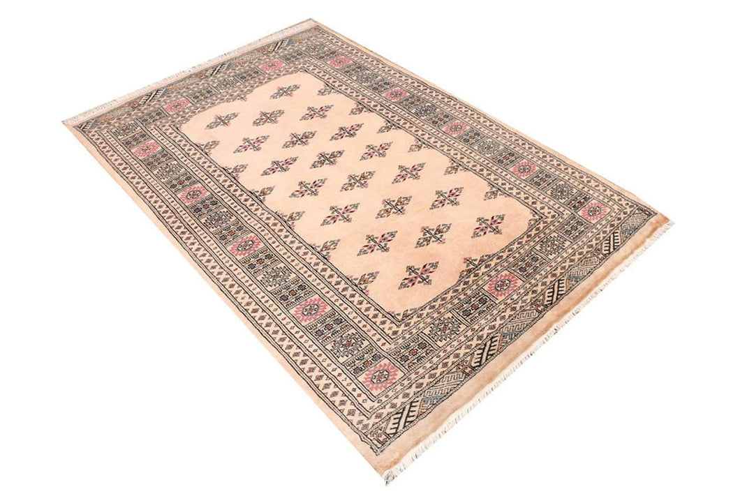 Brown Pakistani Butterfly Rug 4' 1" x 6' 1" Hand-Knotted | No. QA61829