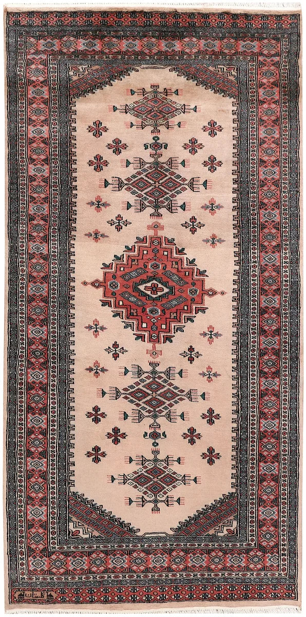 Brown Caucasian Oriental Rug 3' 4" x 6' 8" Hand-Knotted | No. QA62294