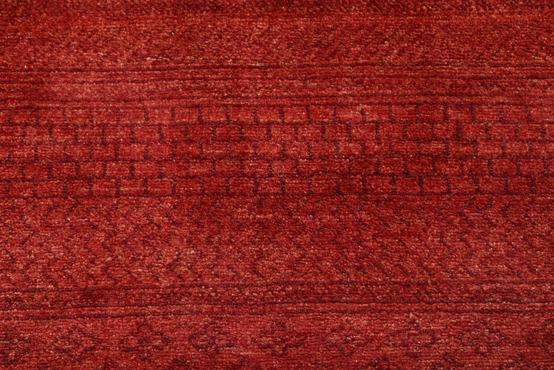 Dark Red Pakistani Gabbeh Rug 3' 1" x 4' 11" Hand-Knotted | No. QA62397