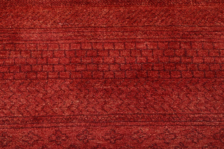 Dark Red Pakistani Gabbeh Rug 3' 1" x 4' 11" Hand-Knotted | No. QA62397