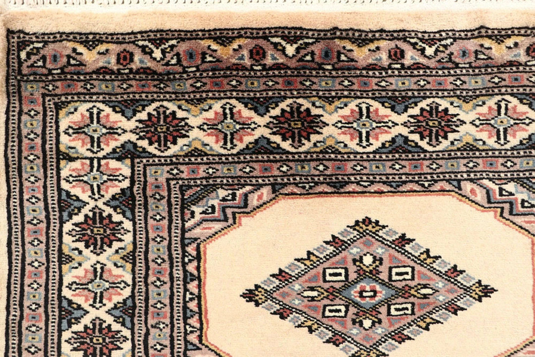 Wheat Pakistani Jaldar Runner Rug 2' 7" x 10' 8" Hand-Knotted | No. QA62764