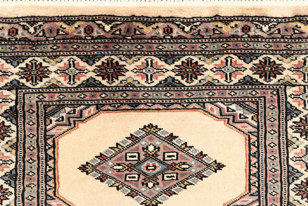 Wheat Pakistani Jaldar Runner Rug 2' 7" x 10' 8" Hand-Knotted | No. QA62764