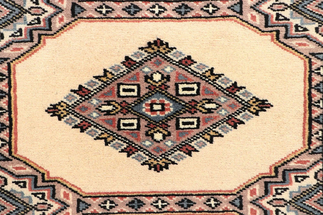 Wheat Pakistani Jaldar Runner Rug 2' 7" x 10' 8" Hand-Knotted | No. QA62764