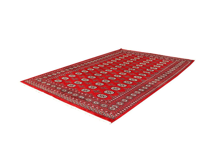Red Bokhara Rug 6' 2" x 8' 10" Hand-Knotted | No. QA62859
