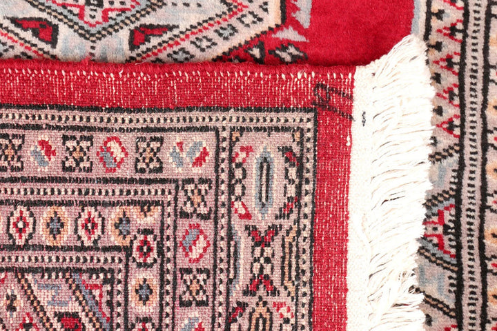 Firebrick Pakistani Jaldar Rug 2' 1" x 5' 10" Hand-Knotted | No. QA63071