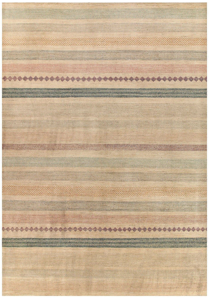 Brown Gabbeh Rug 10' 2" x 14' 3" Hand-Knotted | No. QA63354