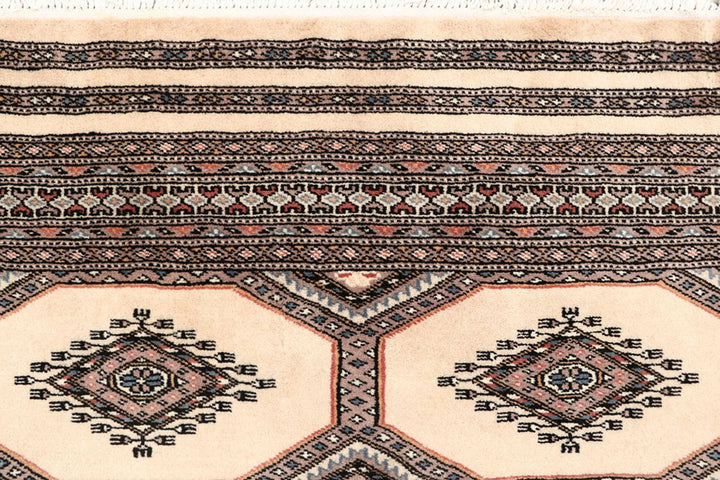 Brown Pakistani Jaldar Rug 4' 3" x 6' 6" Hand-Knotted | No. QA63721