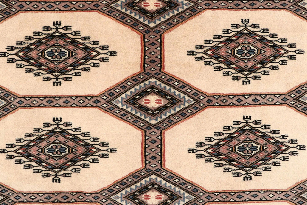 Brown Pakistani Jaldar Rug 4' 3" x 6' 6" Hand-Knotted | No. QA63721