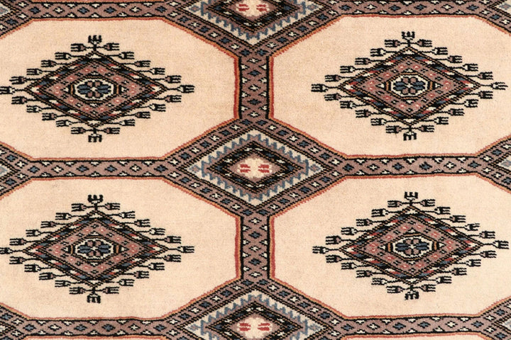 Brown Pakistani Jaldar Rug 4' 3" x 6' 6" Hand-Knotted | No. QA63721