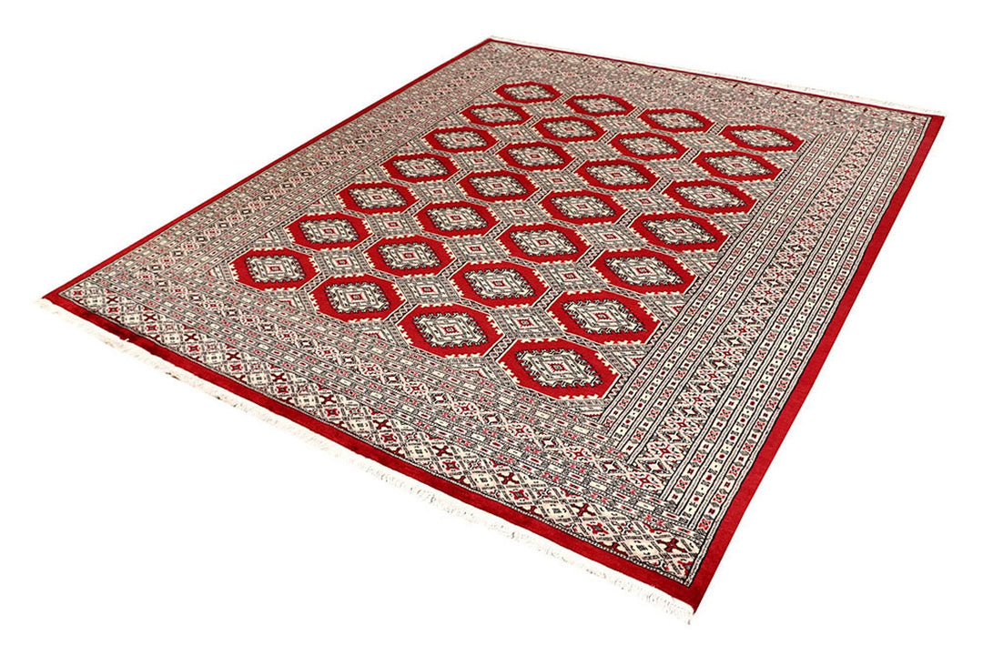 Red Jaldar Rug 6' 8" x 7' 9" Hand-Knotted | No. QA64114