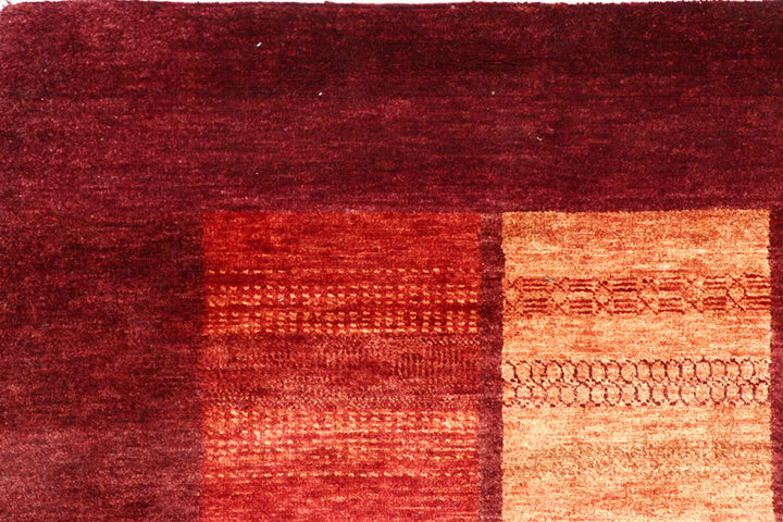 Dark Red Pakistani Gabbeh Rug 12' 5" x 18' 5" Hand-Knotted | No. QA64196