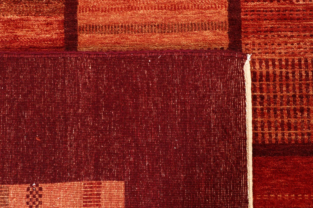 Dark Red Pakistani Gabbeh Rug 12' 5" x 18' 5" Hand-Knotted | No. QA64196