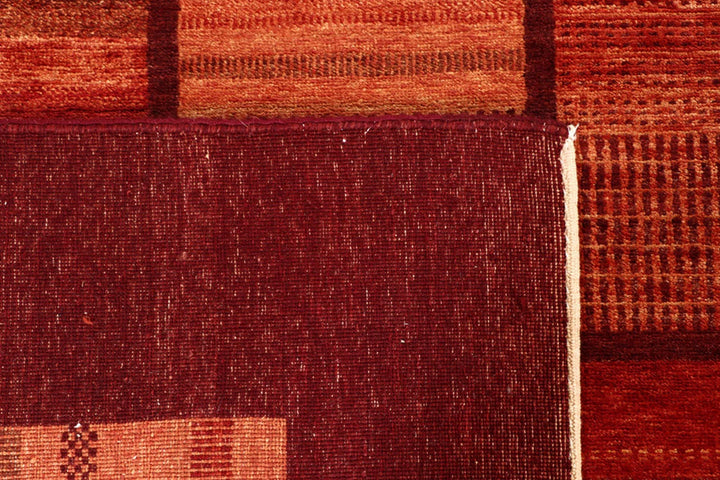 Dark Red Pakistani Gabbeh Rug 12' 5" x 18' 5" Hand-Knotted | No. QA64196