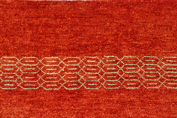 Red Pakistani Gabbeh Rug 8' x 10'6" Hand-Knotted | No. QA64492