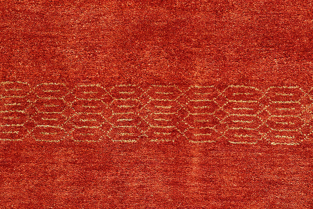 Red Pakistani Gabbeh Rug 8' x 10'6" Hand-Knotted | No. QA64492