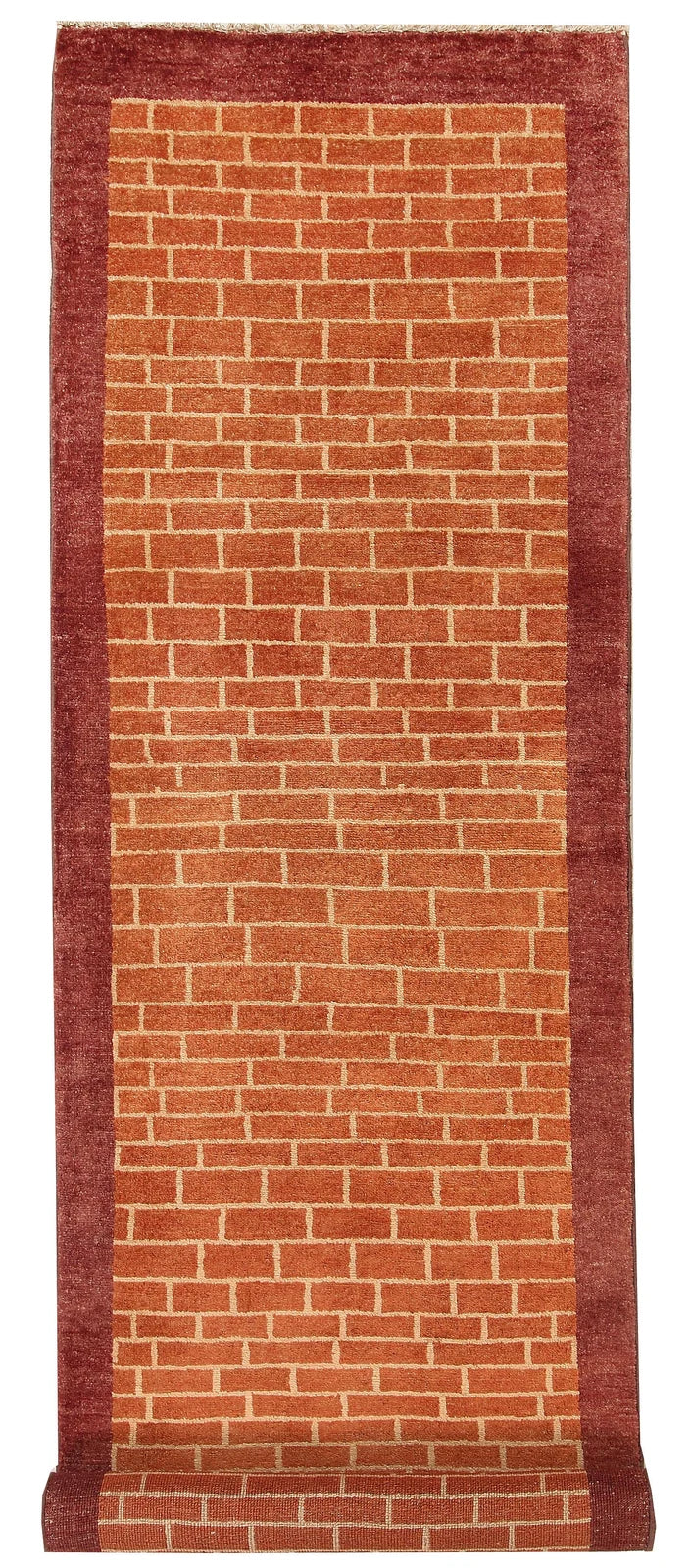Chocolate Pakistani Gabbeh Runner 2' 5" x 7' 8" Hand-Knotted | No. QA64537