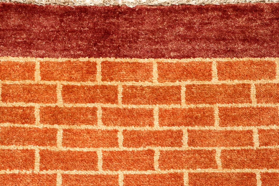 Chocolate Pakistani Gabbeh Runner 2' 5" x 7' 8" Hand-Knotted | No. QA64537