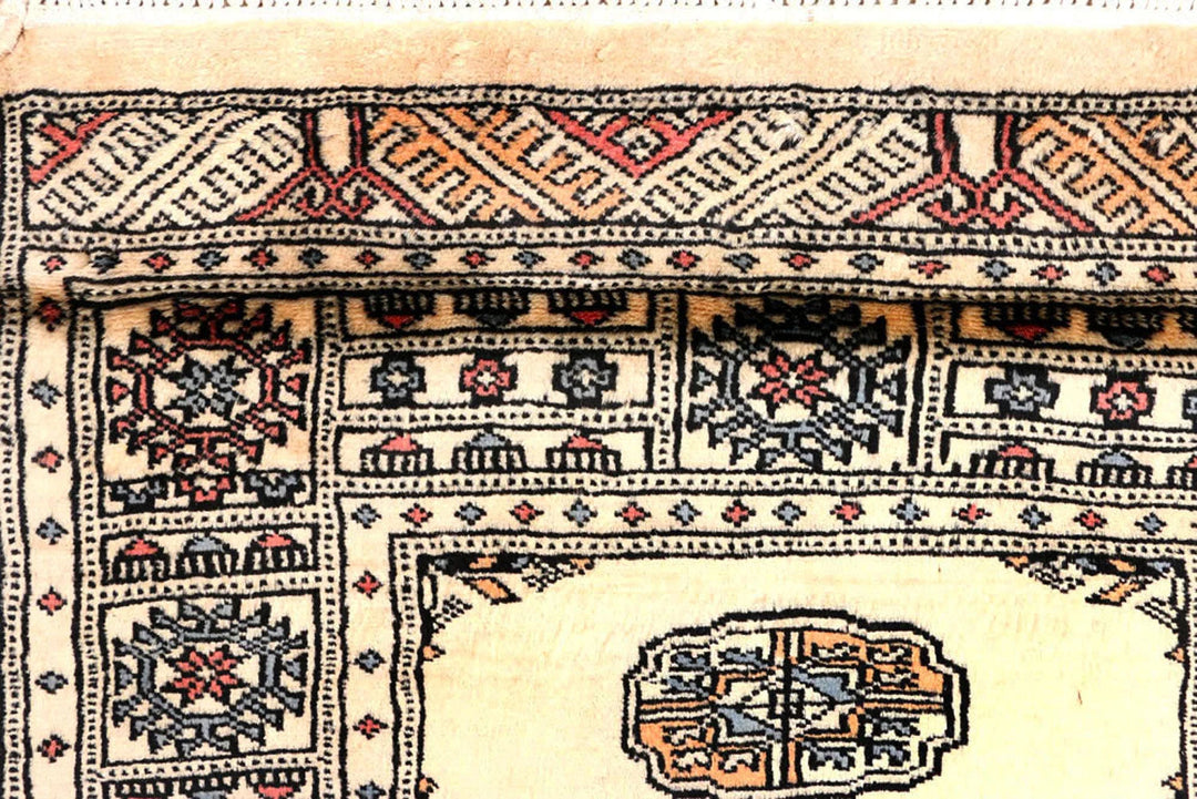 Wheat Pakistani Bokhara Runner 2' 6" x 9' 5" Hand-Knotted | No. QA64621