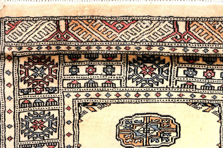 Wheat Pakistani Bokhara Runner 2' 6" x 9' 5" Hand-Knotted | No. QA64621