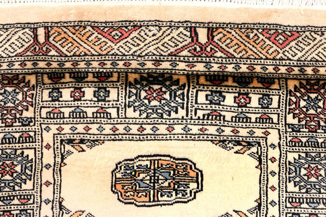 Wheat Pakistani Bokhara Runner 2' 6" x 9' 5" Hand-Knotted | No. QA64621