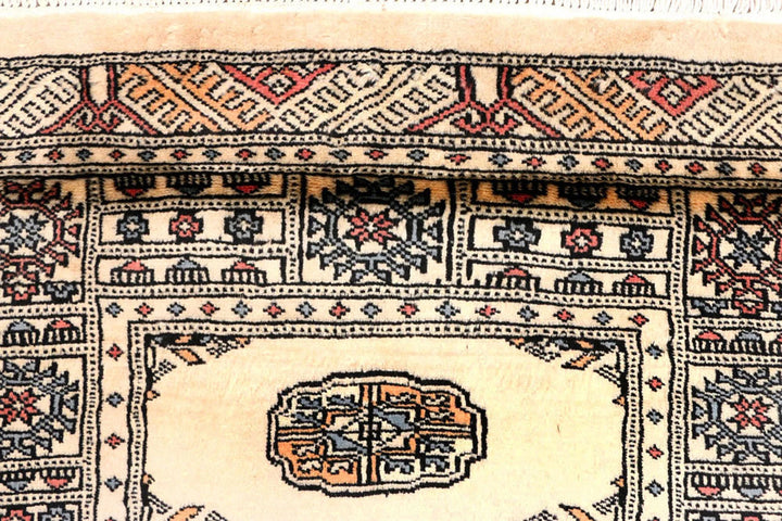Wheat Pakistani Bokhara Runner 2' 6" x 9' 5" Hand-Knotted | No. QA64621