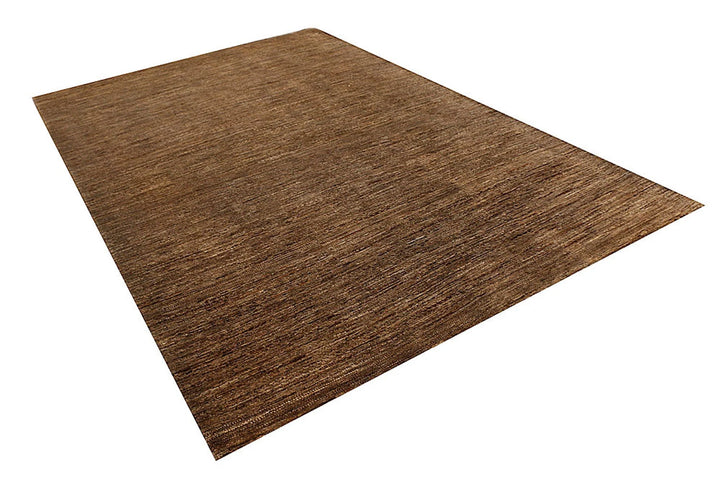 Brown Gabbeh Rug 6' 8" x 9' 11" Hand-Knotted | No. QA64870