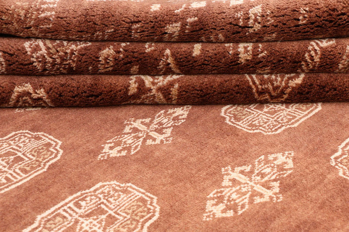 Sienna Pakistani Bokhara Rug 6' 9" x 10' 2" Hand-Knotted | No. QA64903