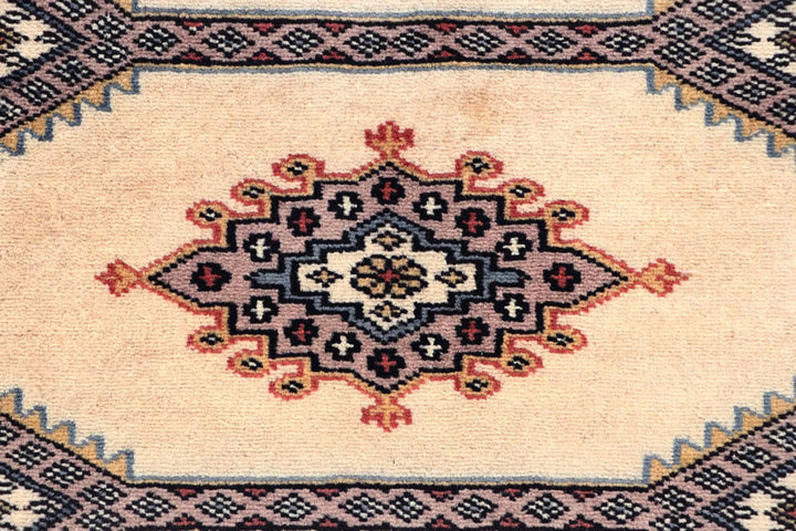 Wheat Pakistani Jaldar Runner Rug 2' 7" x 10' Hand-Knotted | No. QA65340