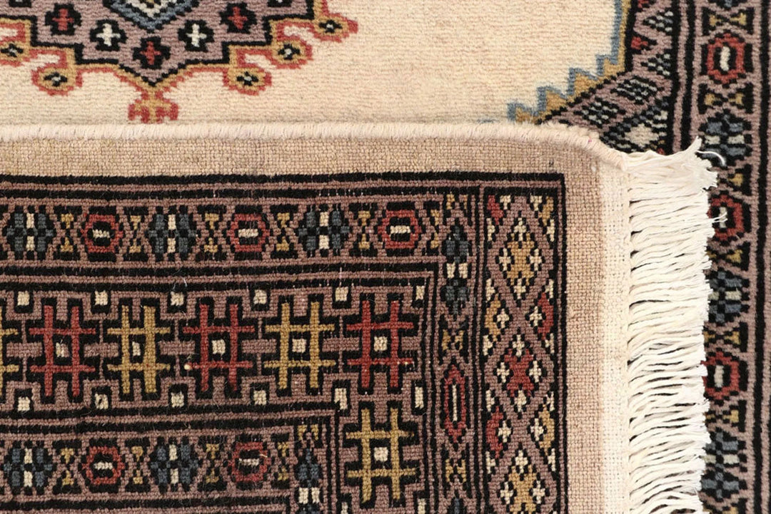 Wheat Pakistani Jaldar Runner Rug 2' 7" x 10' Hand-Knotted | No. QA65340