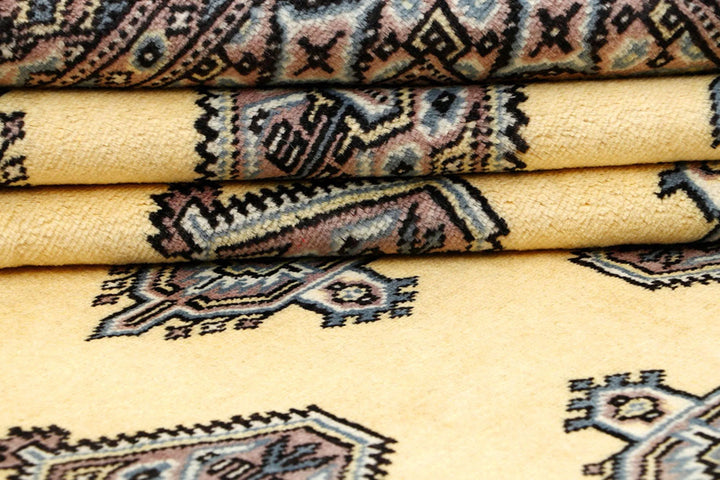 Yellow Pakistani Jaldar Rug 5' 1" x 7' 10" Hand-Knotted | No. QA65864