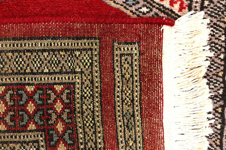 Red Pakistani Jaldar Rug 2' 4" x 8' 10" Hand-Knotted | No. QA65982