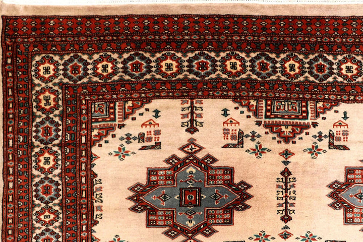 Bisque Pakistani Jaldar Rug 8' 4" x 10' 10" Hand-Knotted | No. QA65992