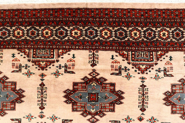 Bisque Pakistani Jaldar Rug 8' 4" x 10' 10" Hand-Knotted | No. QA65992