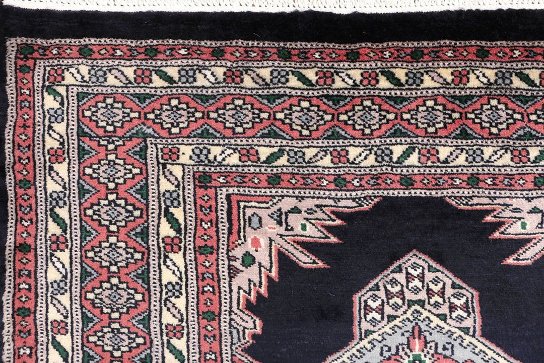 Grey Pakistani Jaldar Rug 3' 3" x 6' Hand-Knotted | No. QA66156