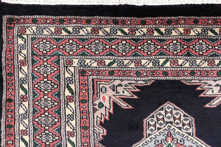 Grey Pakistani Jaldar Rug 3' 3" x 6' Hand-Knotted | No. QA66156