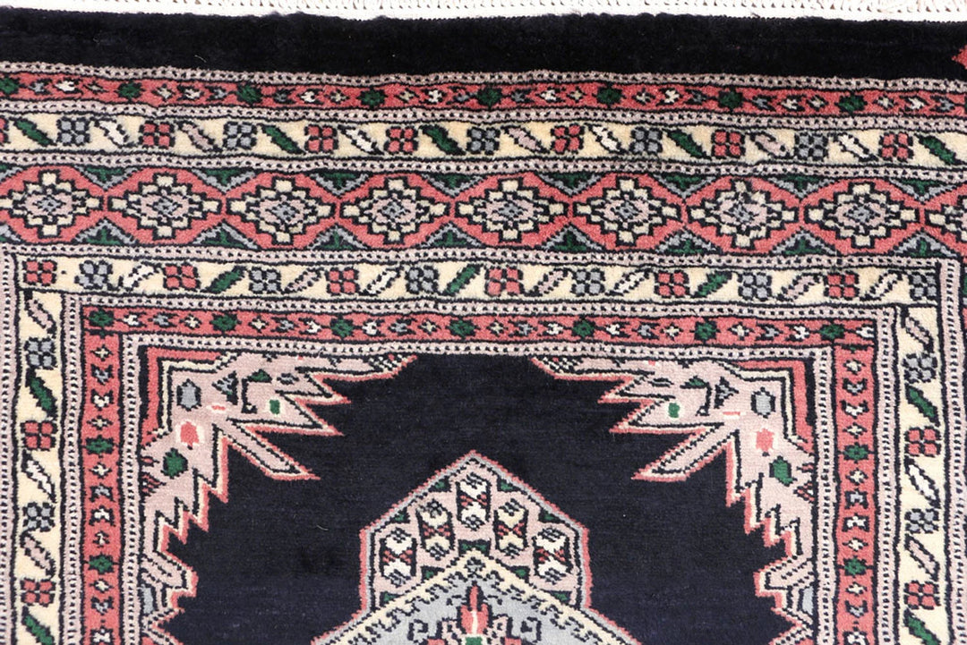 Grey Pakistani Jaldar Rug 3' 3" x 6' Hand-Knotted | No. QA66156