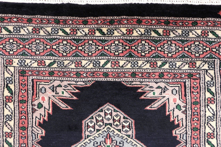 Grey Pakistani Jaldar Rug 3' 3" x 6' Hand-Knotted | No. QA66156