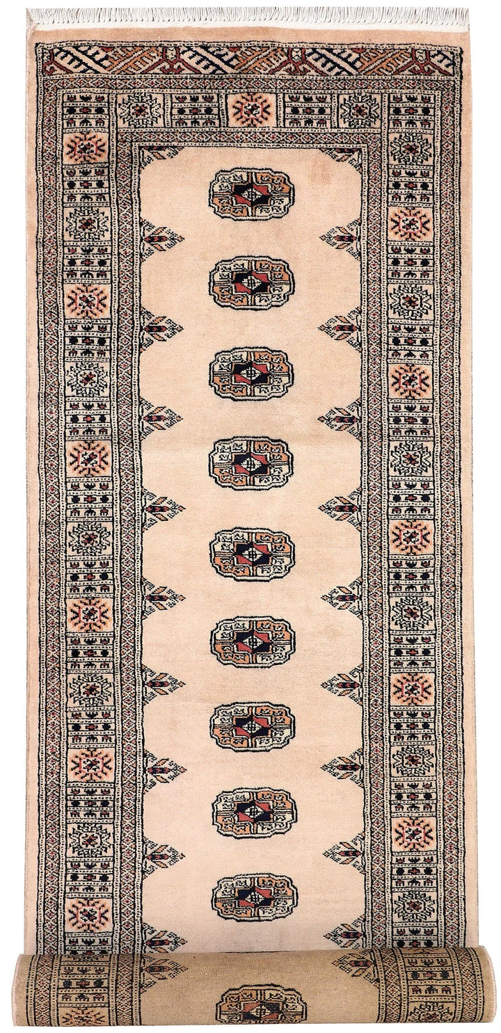 Brown Pakistani Bokhara Rug 2' 8" x 10' 4" Hand-Knotted | No. QA66318