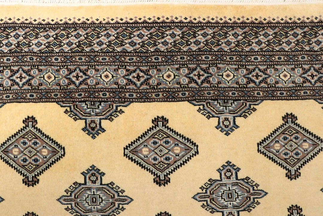 Brown Pakistani Jaldar Rug 5' 1" x 8' 2" Hand-Knotted | No. QA66942