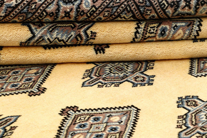 Brown Pakistani Jaldar Rug 5' 1" x 8' 2" Hand-Knotted | No. QA66942