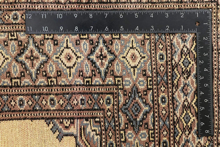 Brown Pakistani Jaldar Rug 5' 1" x 8' 2" Hand-Knotted | No. QA66942