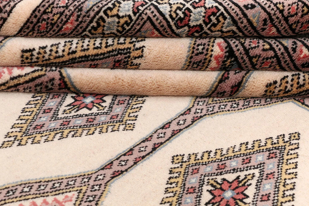 Brown Pakistani Jaldar Rug 4' 2" x 6' 4" Hand-Knotted | No. QA67056
