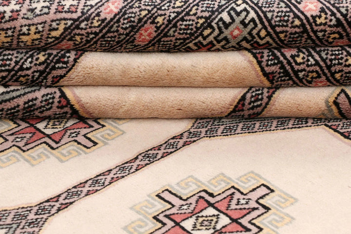 Brown Pakistani Jaldar Rug 6' 6" x 10' 2" Hand-Knotted | No. QA67445