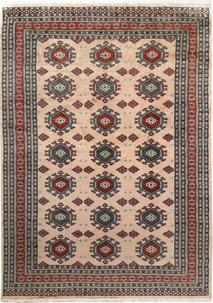 Brown Pakistani Jaldar Rug 8' 2" x 11' 4" Hand-Knotted | No. QA67620